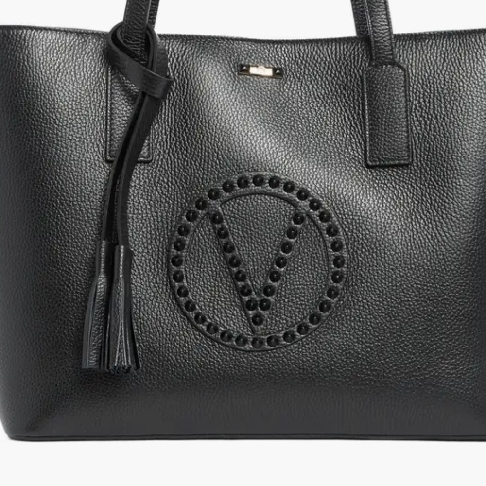 Valentino black leather tote
